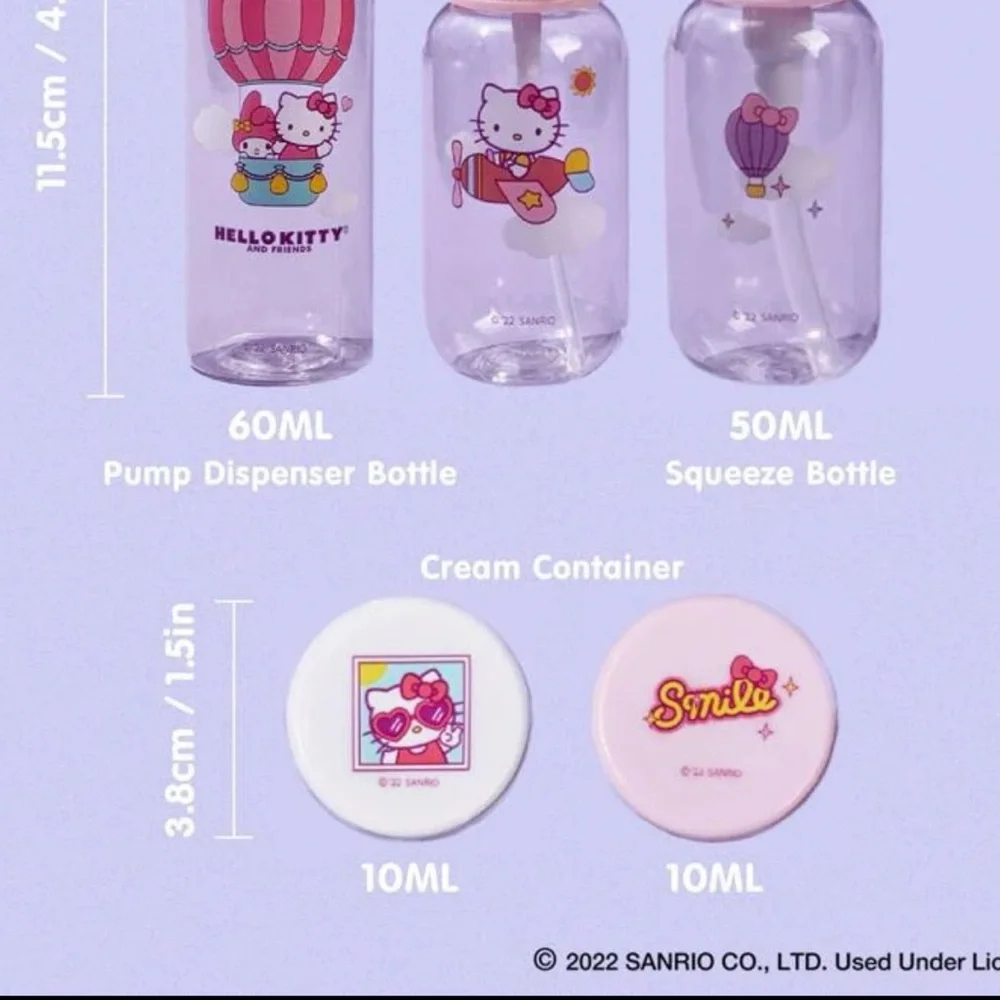 Hello kitty 5 piece travel set